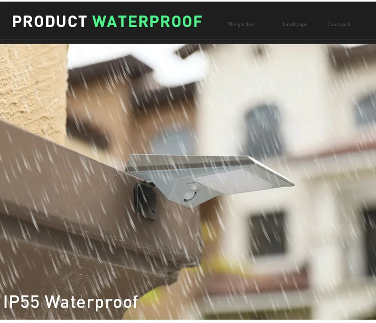 Auto On/Off Outdoor Waterproof Solar Lights Motion Activated