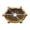 Bezel setting oval rack plating fashion earring and pendant set