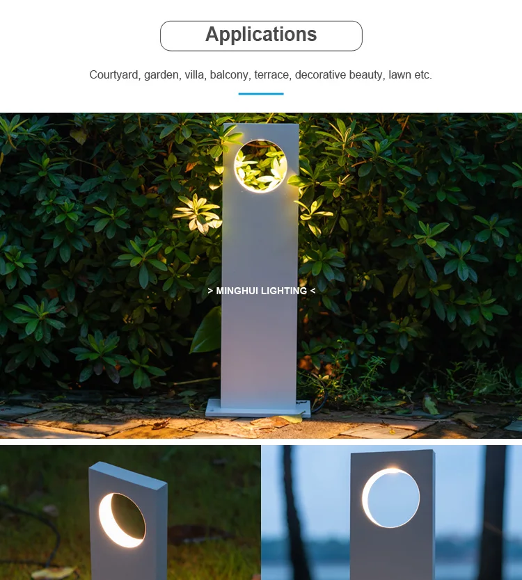 Decorative IP65 Waterproof LED Bollard Light Landscape COB Garden Bollard Outdoor Lighting