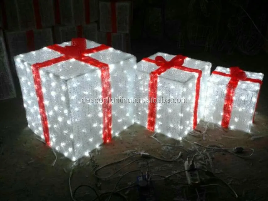 Light Up Christmas Gift Boxes Buy Lighted Outdoor Christmas