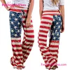 New Style Leisure American Flag Printing Palazzo Pants Women