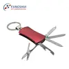 Low MOQ outdoor combination tools multi tool key chain+4 in 1 kit survival purpose tools multi function key chains