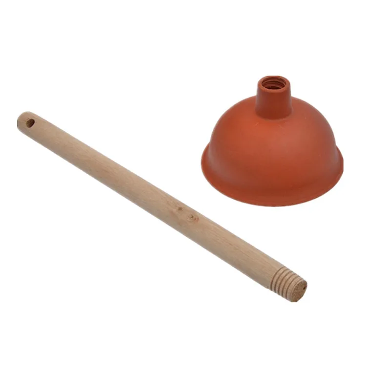5" Wooden Handle Toilet Plunger Tpr Sucker Length 35cm 41cm 33cm