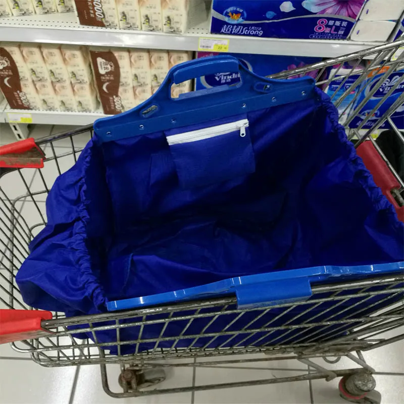 Foldable Reusable Recycling For Shopping Cart Shopping Grocery Trolley