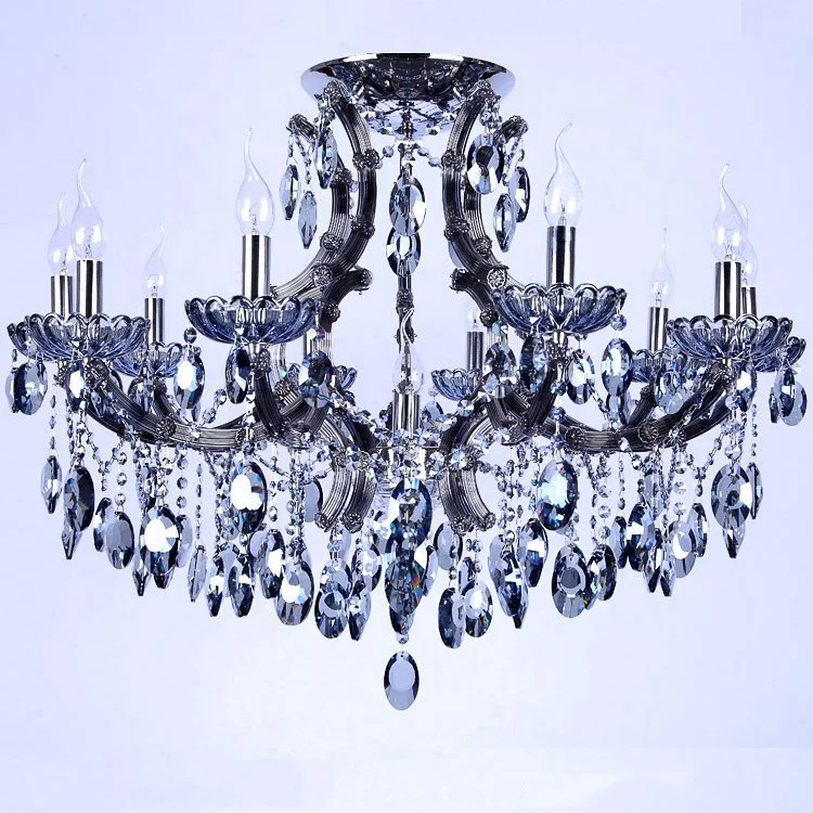 Classic Antique Cristal Lamp Modern Chandelier Light Restaurant Hanging Lighting Hotel Blue Crystal Lamp Home Decor CZ6036/11