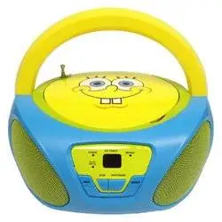 SpongeBob SquarePants CD Boombox with AM/FM Radio Toys Christmas Gift