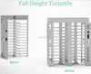 DaoSafe Access Control Turnstile Price Full Height Turnstile ZK Fingerprint RFID Solution Integrated Rotating Gate