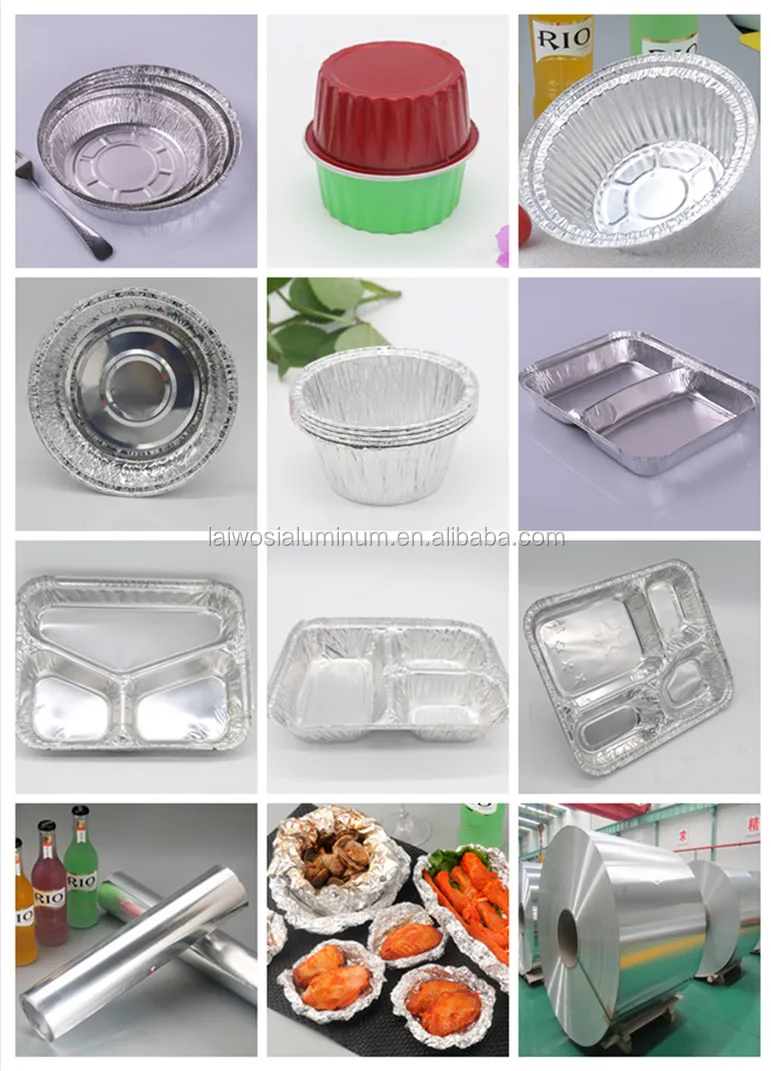 different sizes and shapes of aluminum foil containers and aluminum foil roll.jpg