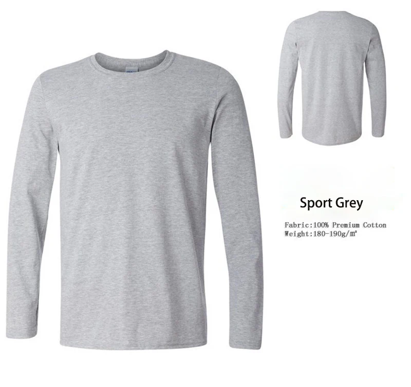 New Bulk Wholesale Custom Logo Longsleeve Tshirts Cotton Men's Long