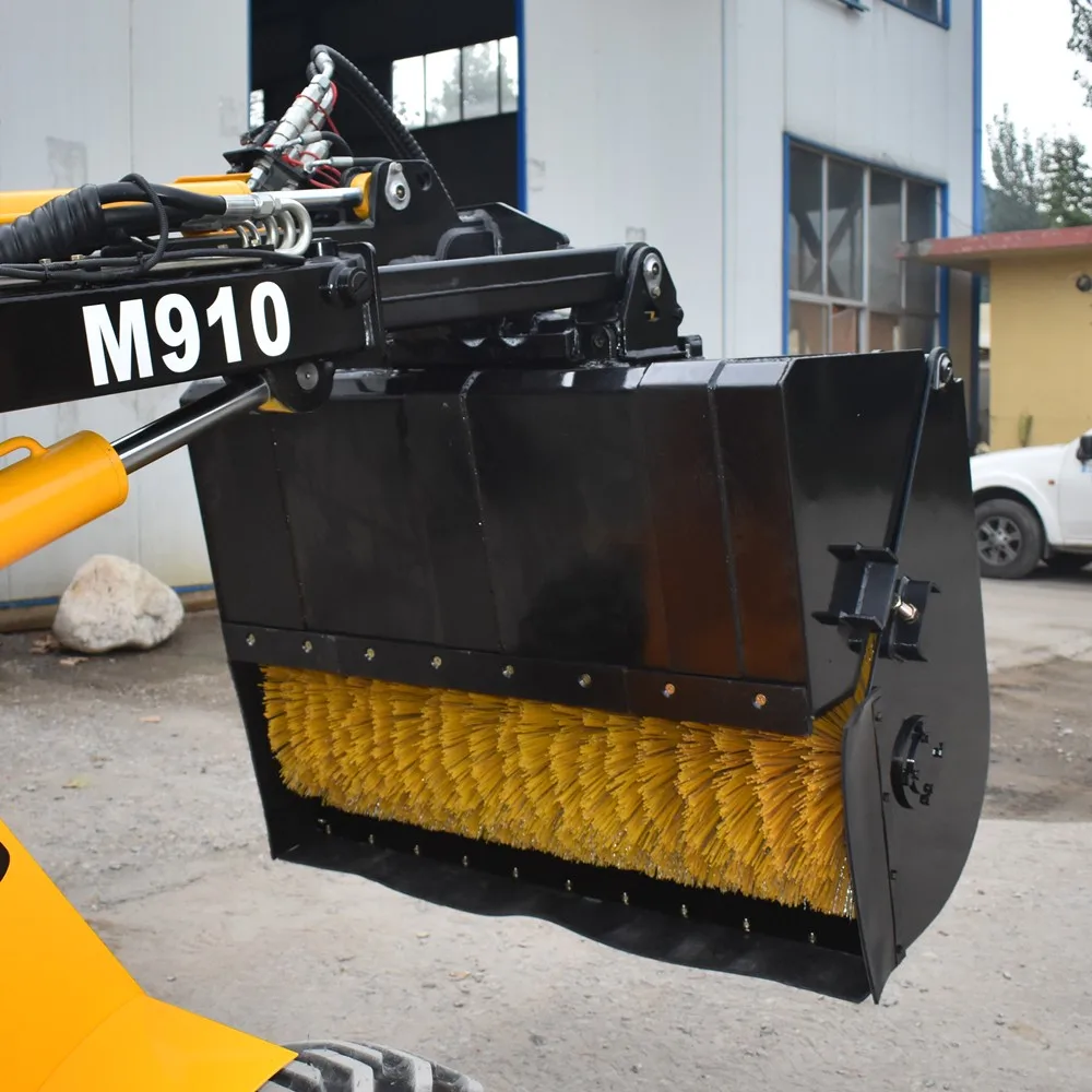 1.5m Wide Closed Sweeper With Bucket For Skid Steer Loader Buy Skid Steer Snow Rotary Broom