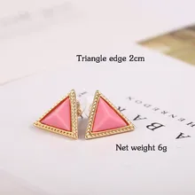 Dámske trojúholníkové retro náušnice z Aliexpress