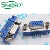 Smart Electronics DB15 DR15 3Rows Blue Parallel Port 15 Pin D Sub Female 15 Way PCB 90 Degree Connector Socket Plug VGA Adapter
