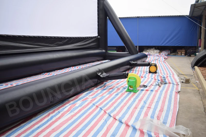 Inflatable outdoor screen