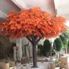 High Quality Wholesale Indoor Artificial Fire Red Autumn Japanese Maple Tree Fake Tree Trunks