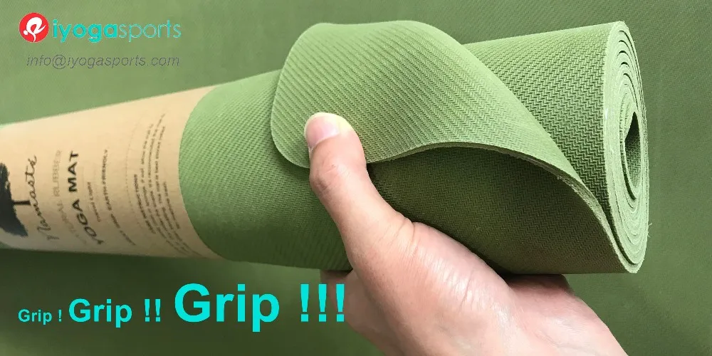 5mm Thick Non Slip Super Grip Jade Yoga Mat Style Custom Jade Green