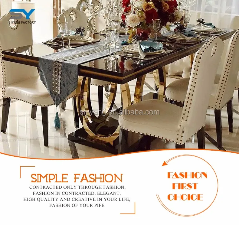 Modern 12 Seater Marble Top Dining Table Train Set Italian Design