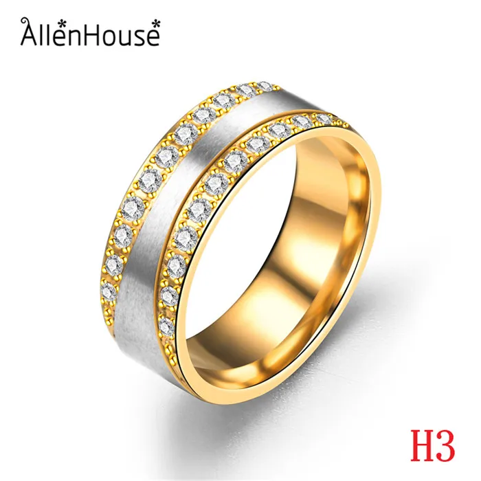 2017 China Factory Direct Replicas 316l Stainless Steel Jewelry Rings With Diamonds For Couples 0677