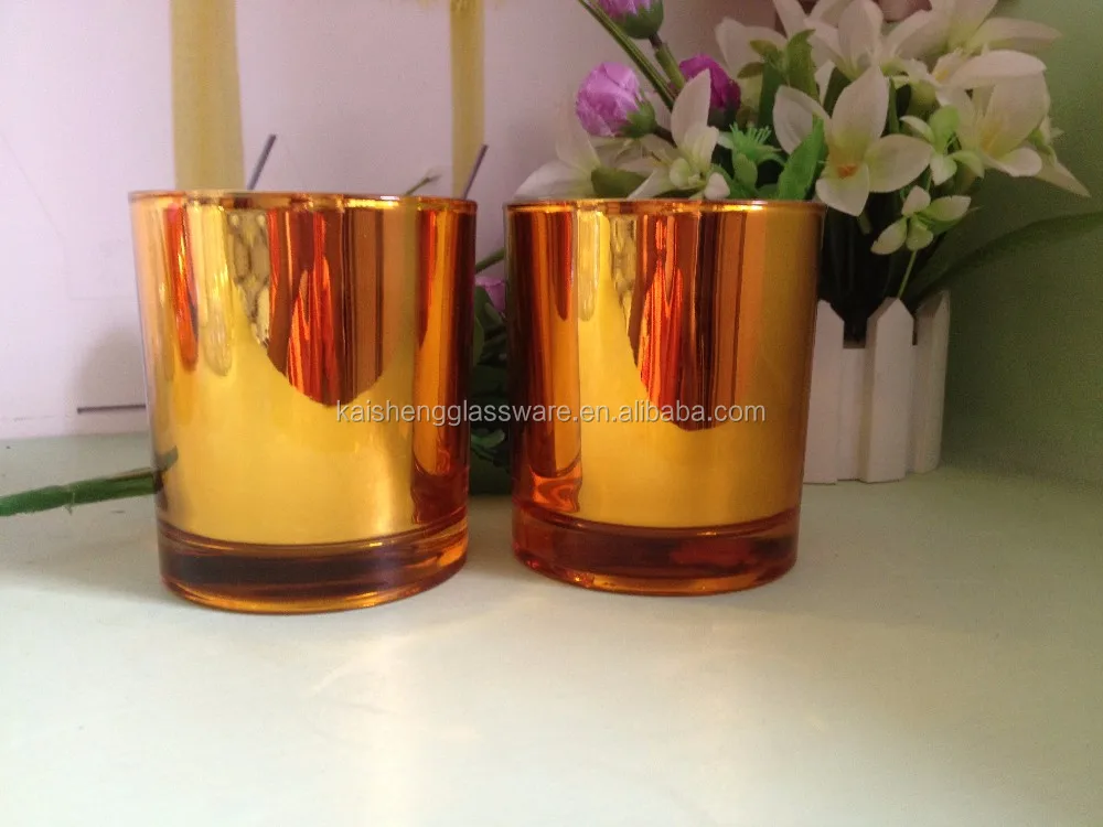 Wholesale Brass Candle Jar Style Glass Material Candle Jar For Candle