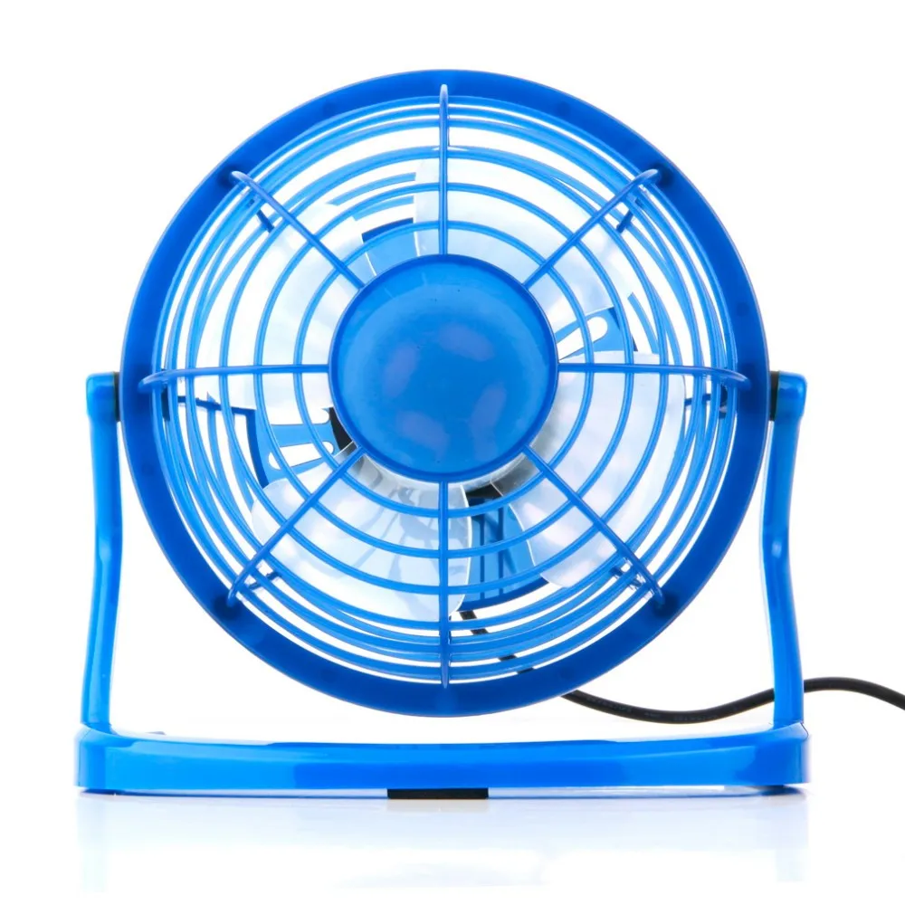 USB Fan Portable DC 5V Small Desk 4 Blades Cooler Cooling Fan USB Mini Fans Operation Super Mute Silent 2.5W,C