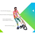 Aluminum alloy folding bike folding 3 wheel half bike flexible wood leanbar tricycle