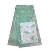 Queency Sweet Applique French Lace Net Fabric With Sequins And Beads For Wedding