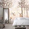 High Quality House Decoration ELK Scenery Jungle Forest Wall Paper