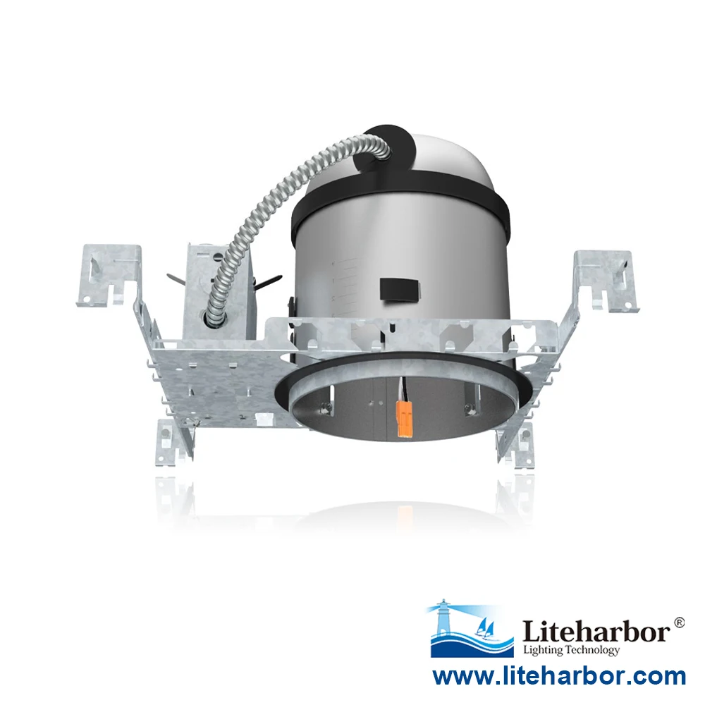 Liteharbor lighting 6 inch new construction 1920lm 24w can recessed IC airtight LED downlight housing