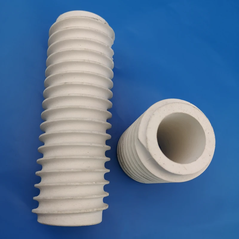 95 Alumina Thread Ceramic Tube Al2o3 Buy Alumina Threaded Ceramic