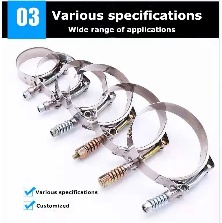 Adjustable Hydraulic Heavy Duty Hose Clamping Safety Spring Stainless