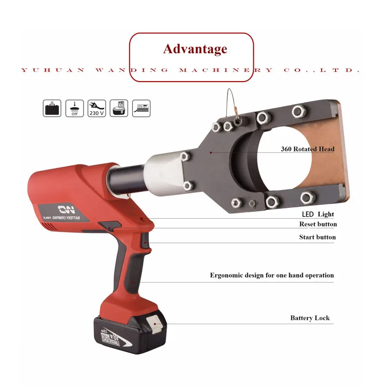 Battery Cable Cutter Tool Ec-85a For Cutting Al/cu Cable Up To Dia.85mm ...