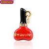 Fashionable crystal 3D red nail polish bottle makeup charms # 17721