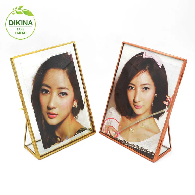 Short Double Sided Rectangle Glass Frame Pendant Hinged/ Frosted Glass