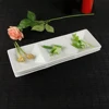 12.3"inch rectangle 3 sections compartments square parts long trays pickled vegetable small dishes ceramic porcelain food tray=