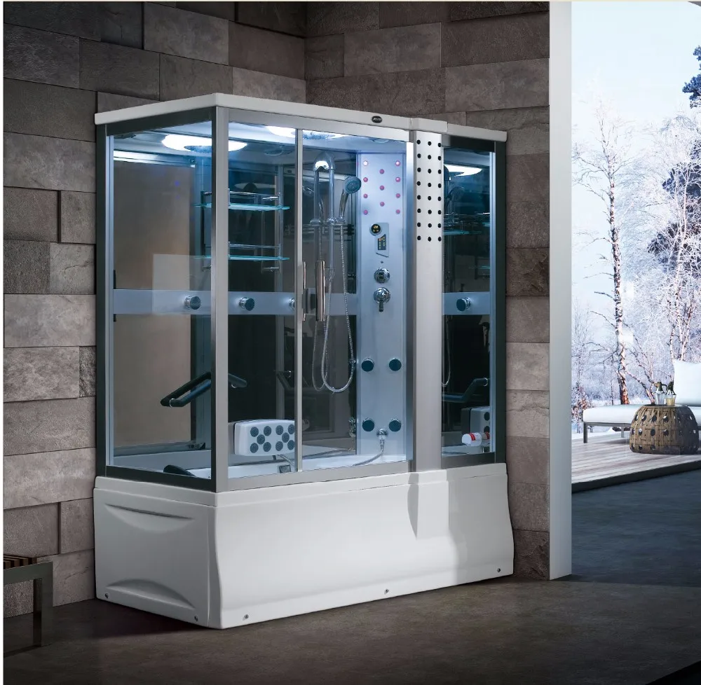 Joyee Steam Shower Insert Sauna And Steam Bath Gym With Steam Room ...