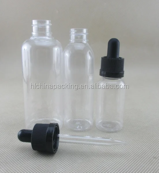60ml Pet Bottle With Glass Pipette,2oz Plastic E Liquid Bottle With