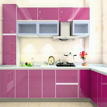 Diy Kitchen Cabinet Makeover With Peel Stick Wallpaper Under