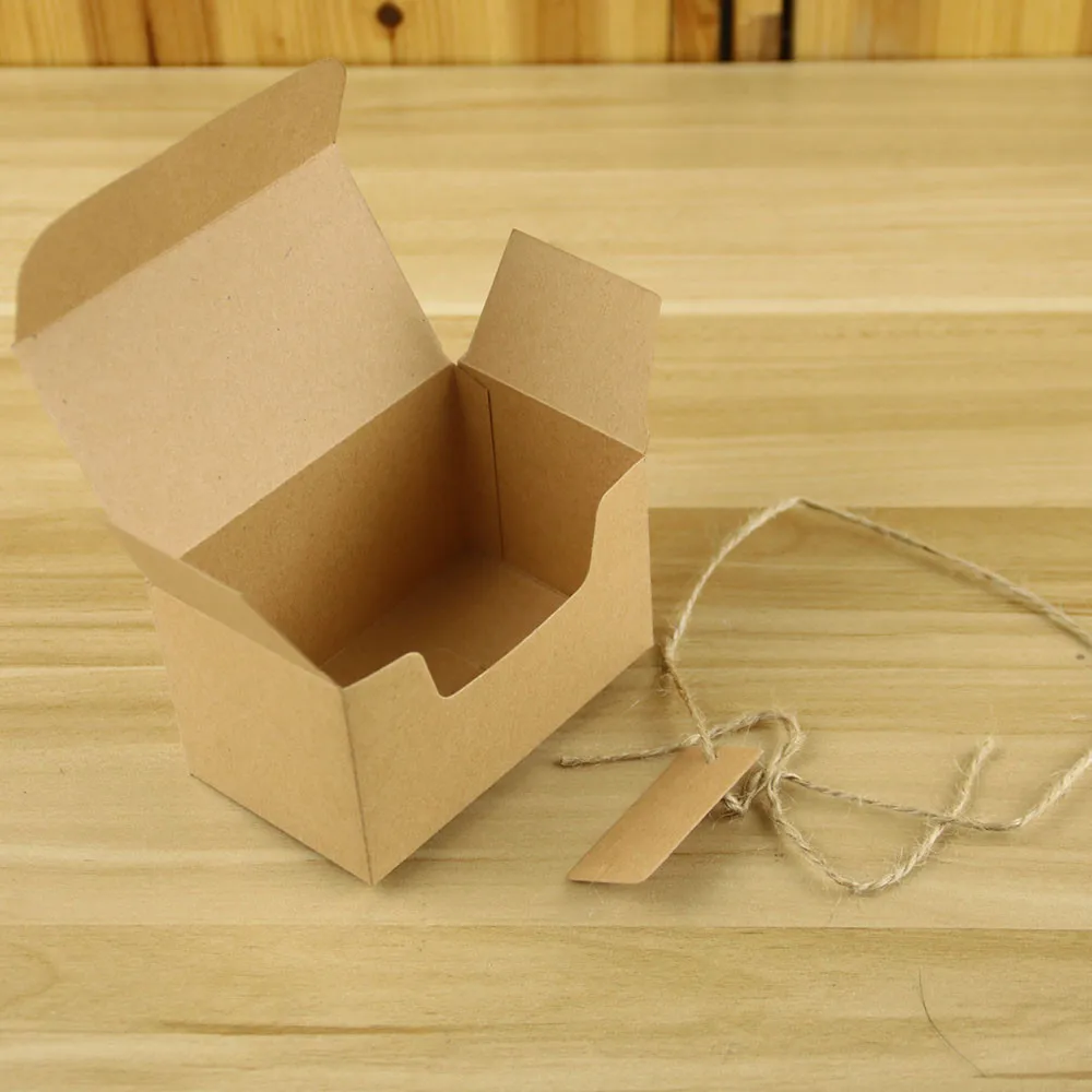 Big Size Kraft Paper Box Customizable Kraft Gift Paper Box With String