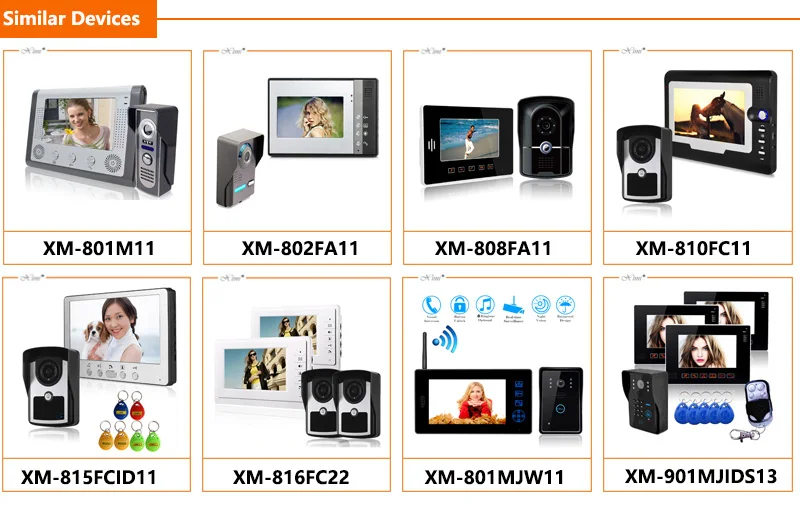 807M11 7 Inch Color Screen Video Doorphone Door Bell Speakerphone Intercom System 1 Monitor 420Tvl COMS Camera