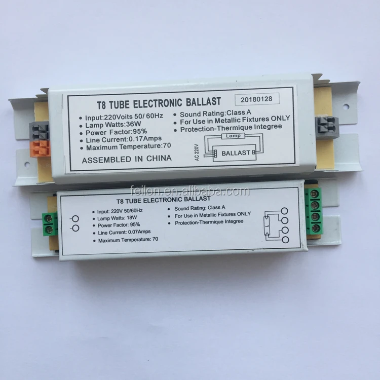 2x36w Electronic Ballast Of Fluorescent Lamp Power Factor 0.98pf Emc