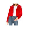 OEM Spring clothing Red Thin faux fur long sleeve Women jackets