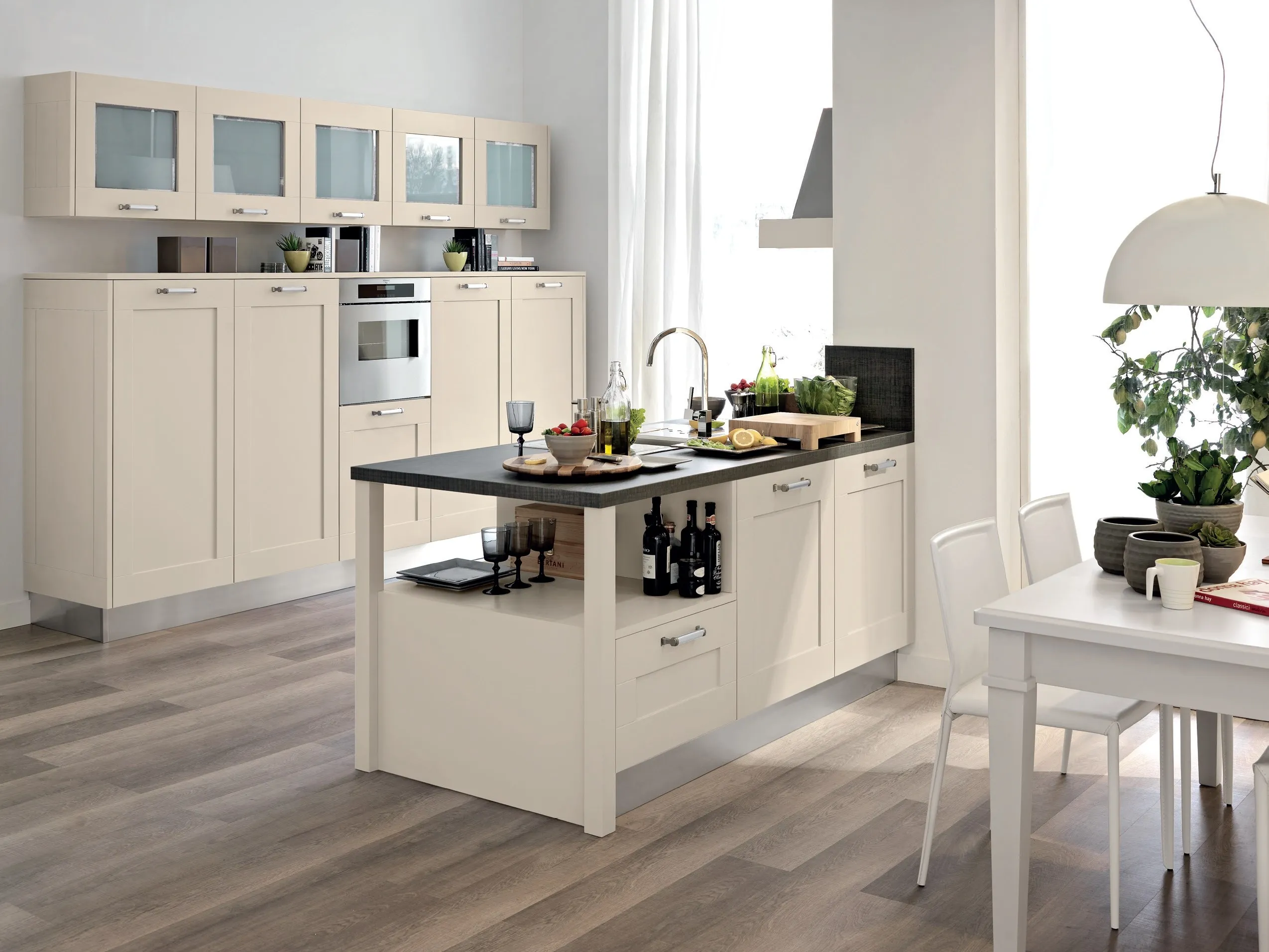 Apartment Low Price Small Maker Modular Design Pure Colour Standard Kitchen Cabinet