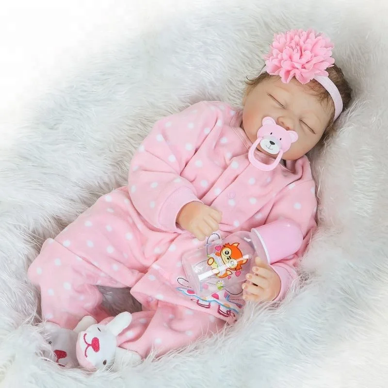 45cm Realistic Toddler Newborn Girl Accompany Kids Reborn Baby Girls Puppen Kid 