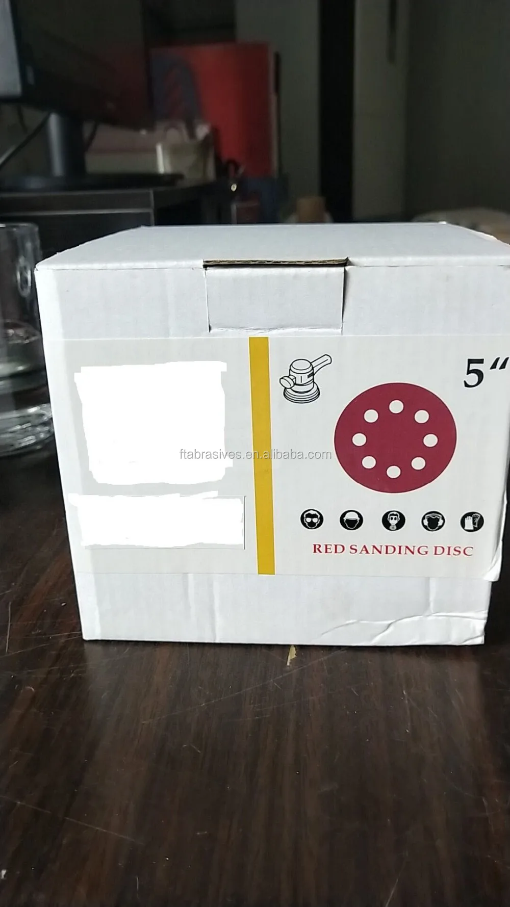 125mm With Or Without Holes Green Film Base Hook And Loop Sandpaper