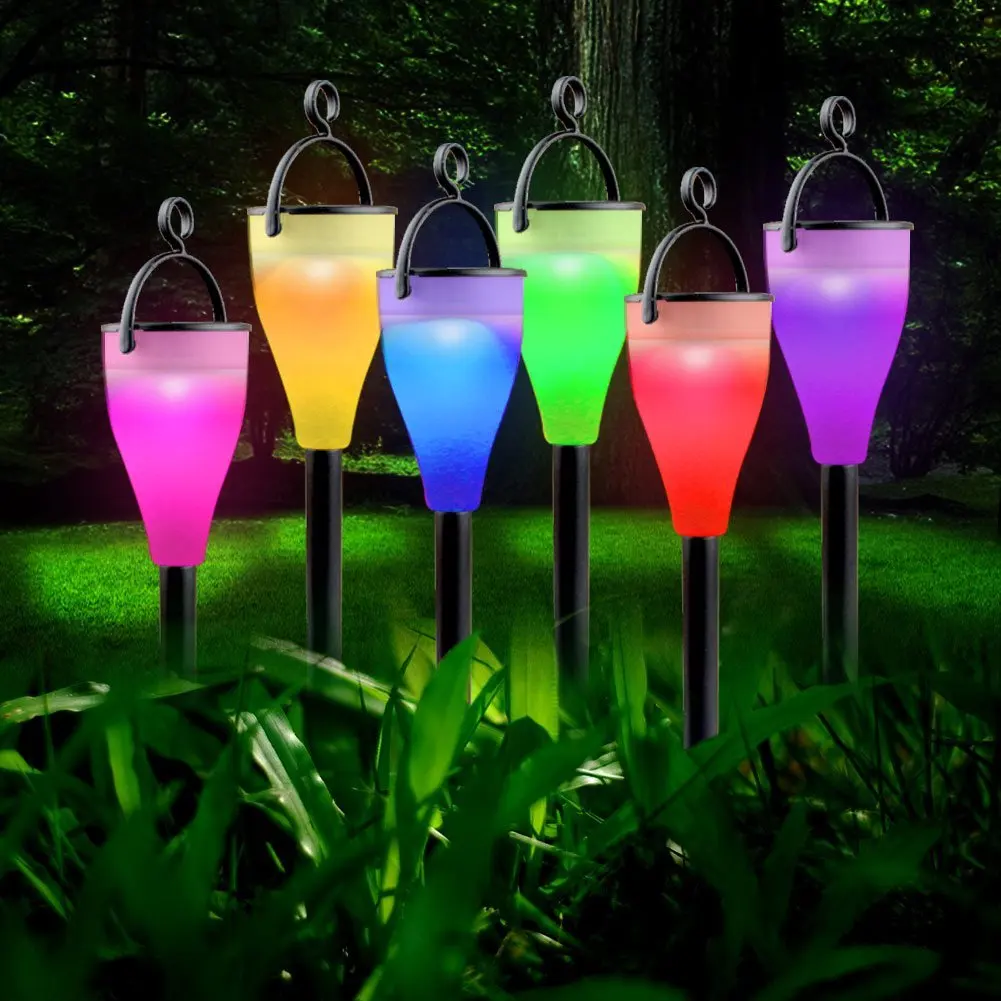 Blue Purple Orange Color Led Bright Waterproof Solar Garden Lights For ...