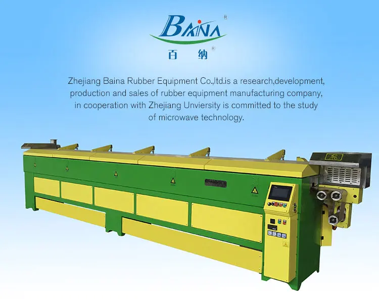Chinese famous brand BAINA rubber microwave curing oven rubber continuous vulcanization machine rubber extrusion