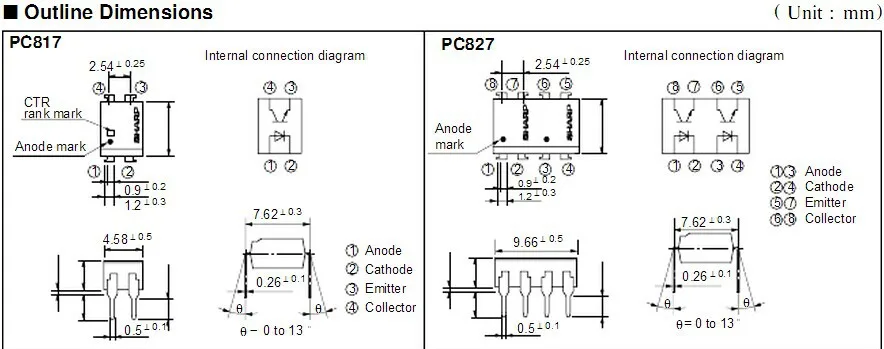pc817光耦参数图片