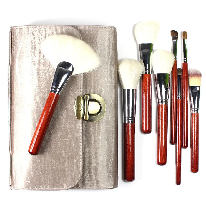 24pcs kolinsky sabe best goat hair makeup brush details with best bag