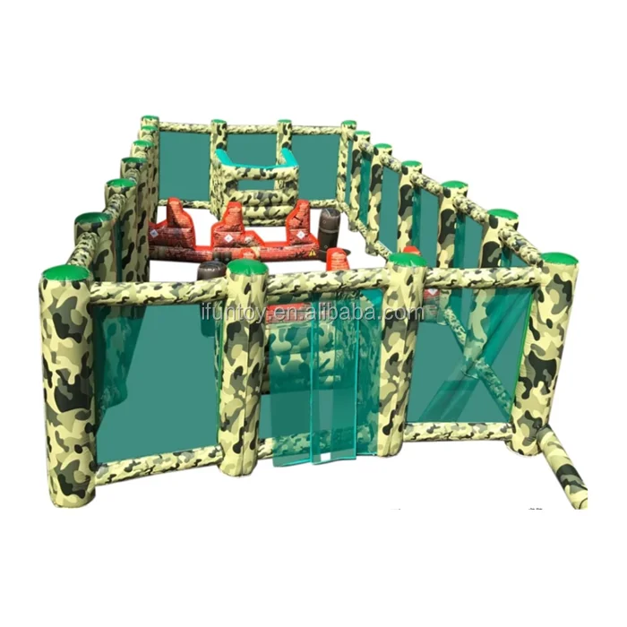 Portable Outdoor Bunker Field Inflatable Paintball Arena / Inflatable