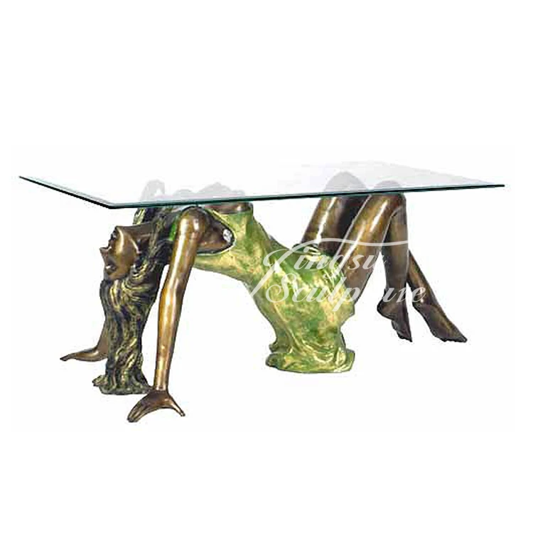 Home Used Casting Woman Bronze Sculpture Coffee Table - Buy Casting