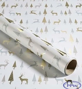 metallic christmas wrapping paper